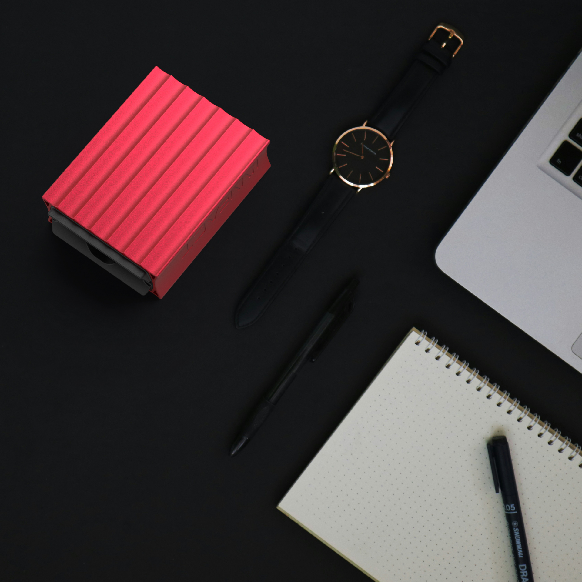 Solar Red flat lay